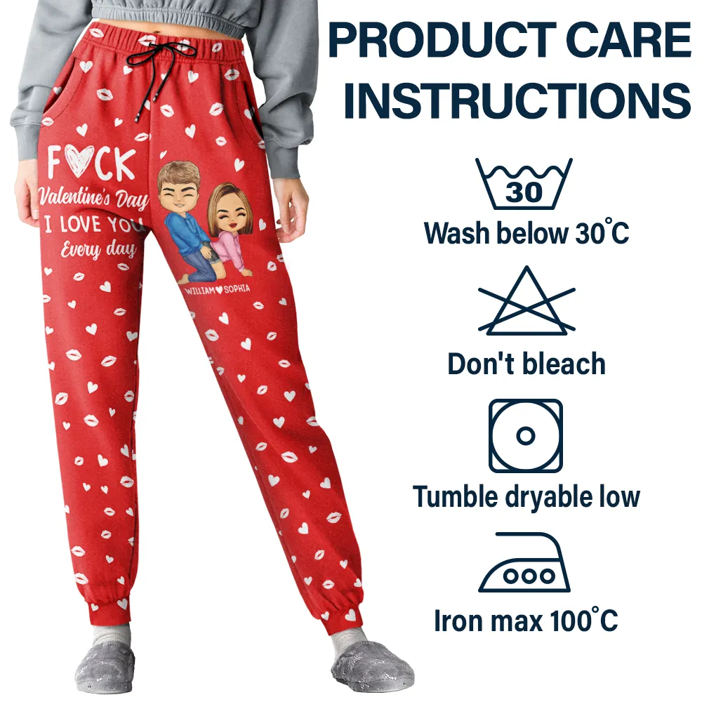 Custom Photo Couple I Love You Every Day - Personalized Pajama Pants - Image 6