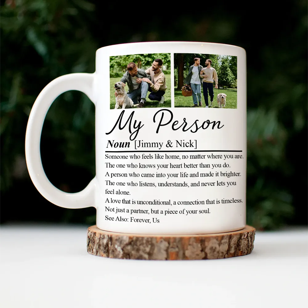 Custom Photo Couple My Person Definition - Personalized Mug - Image 4