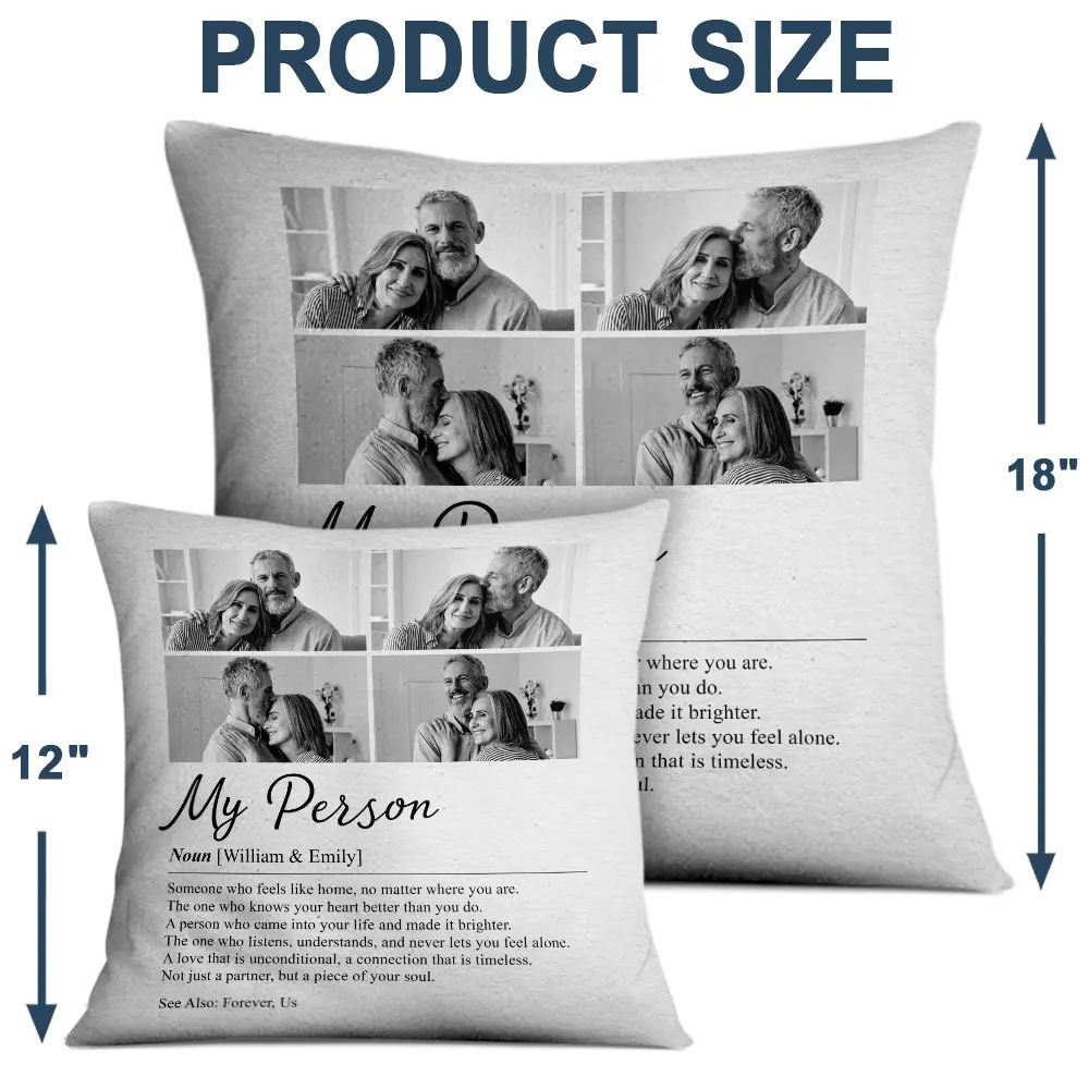 Custom Photo Couple My Person Definition - Personalized Pillow - Image 4