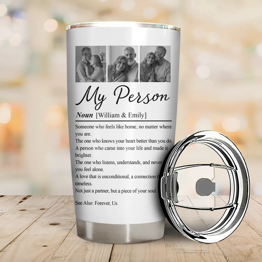 Custom Photo Couple My Person Definition - Personalized Tumbler - Image 2