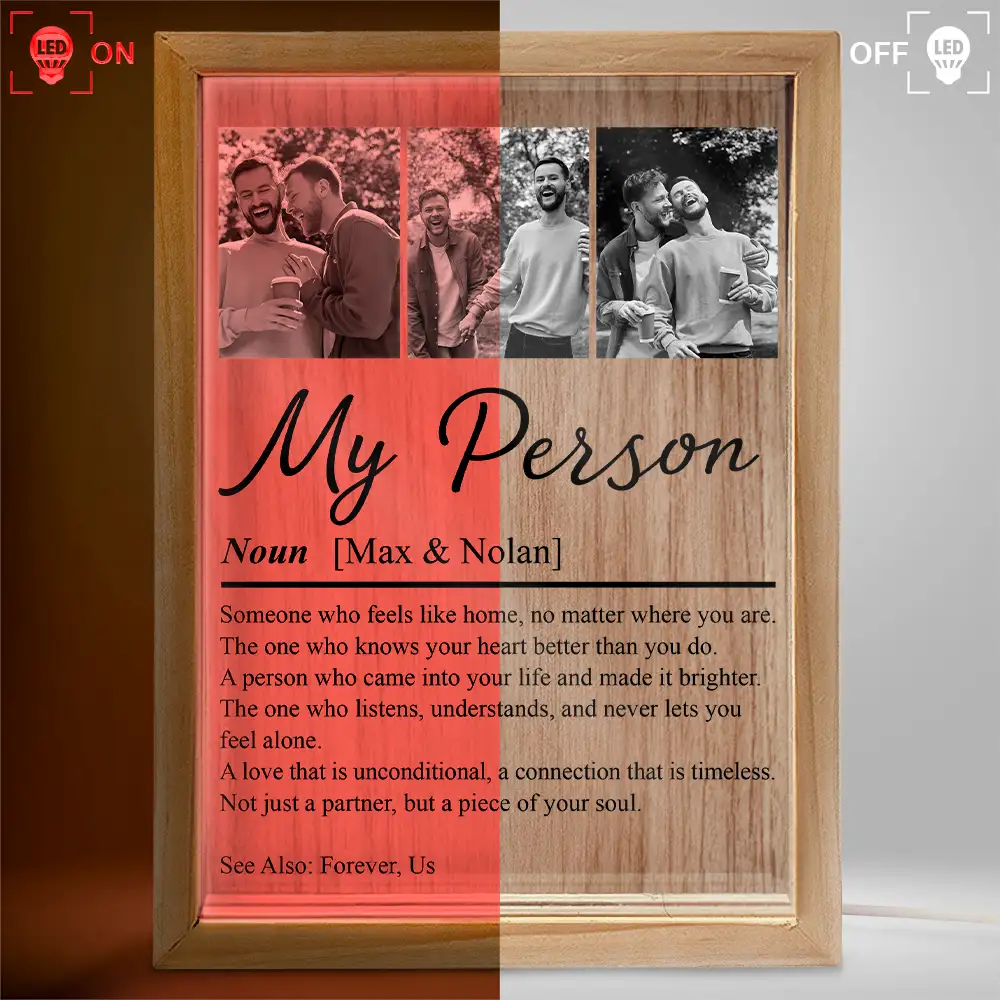 Custom Photo Couple My Person - Personalized Picture Frame Light Box - Image 3