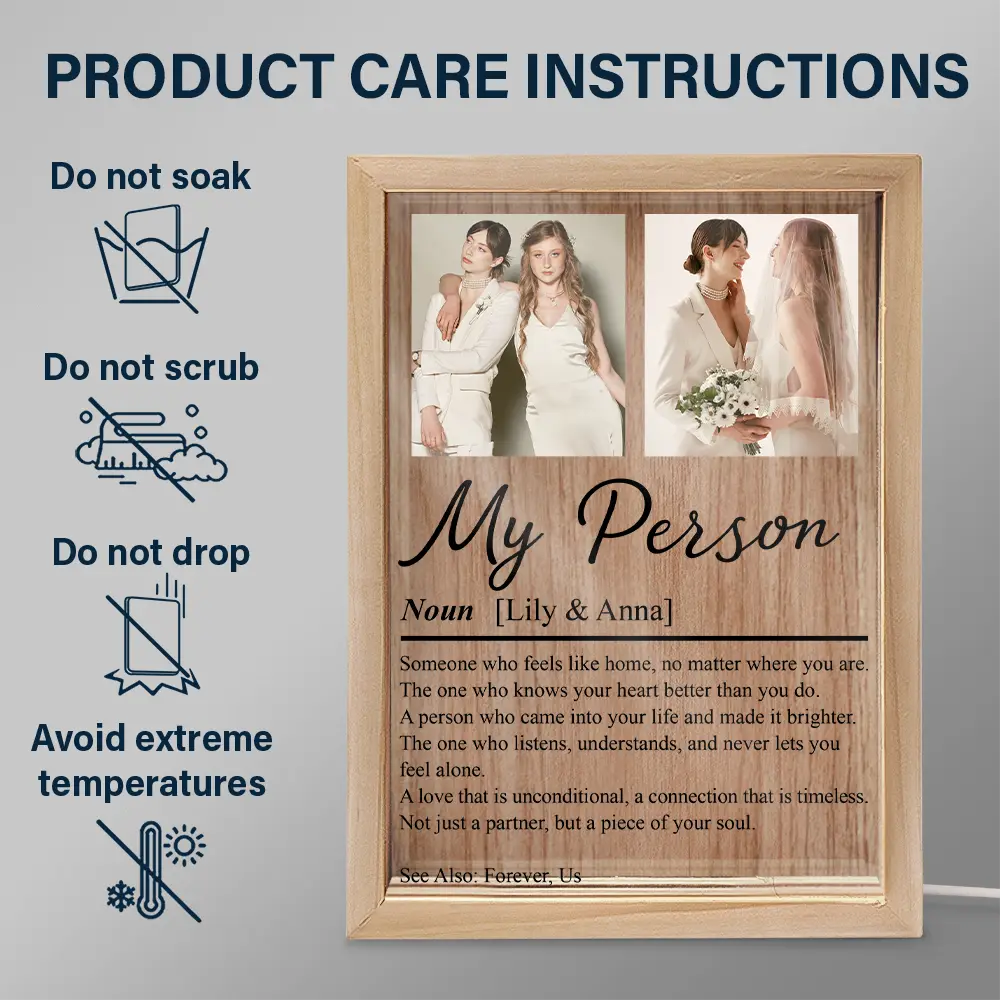 Custom Photo Couple My Person - Personalized Picture Frame Light Box - Image 6