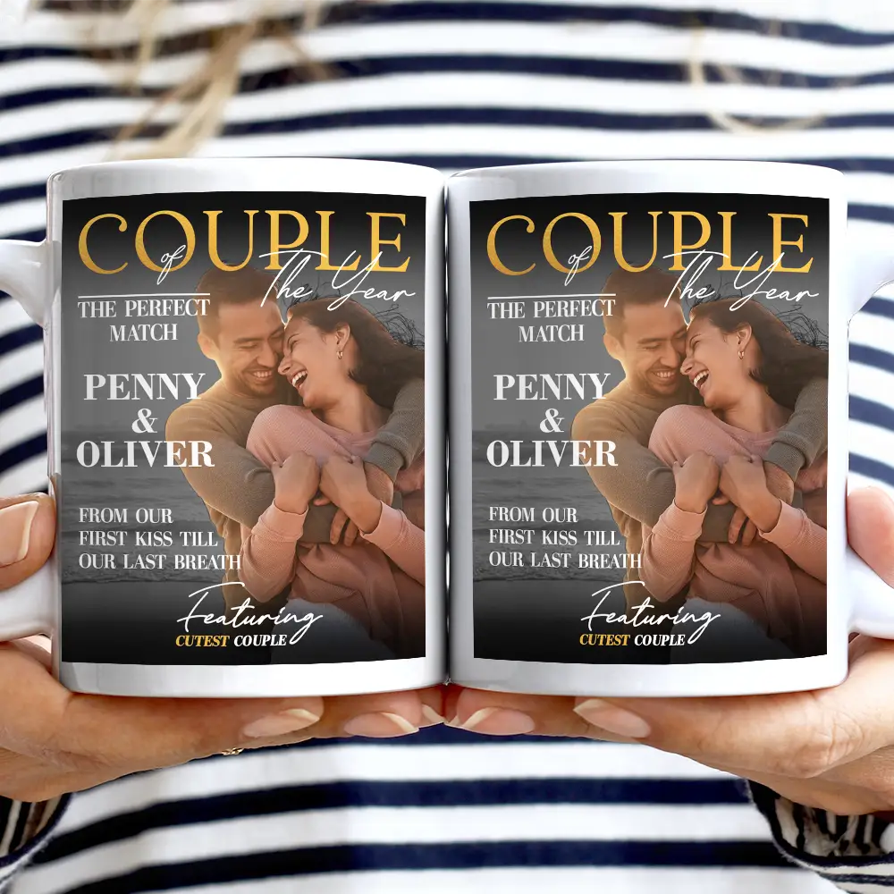 Custom Photo Couple Of The Year Magazine Greatest Love Story - Personalized Mug - Image 3