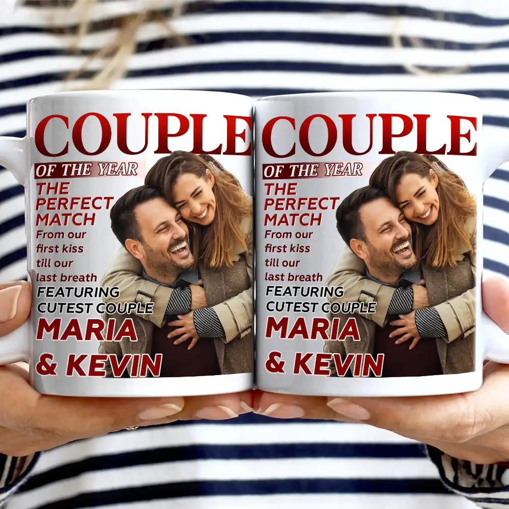Custom Photo Couple Of The Year Magazine - Personalized Mug - Image 3