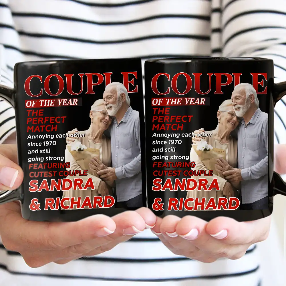 Custom Photo Couple Of The Year Magazine - Personalized Mug - Image 4