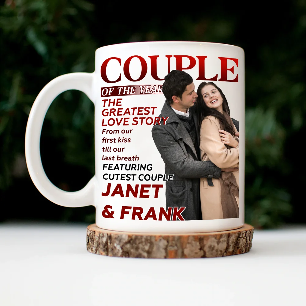 Custom Photo Couple Of The Year Magazine - Personalized Mug - Image 5
