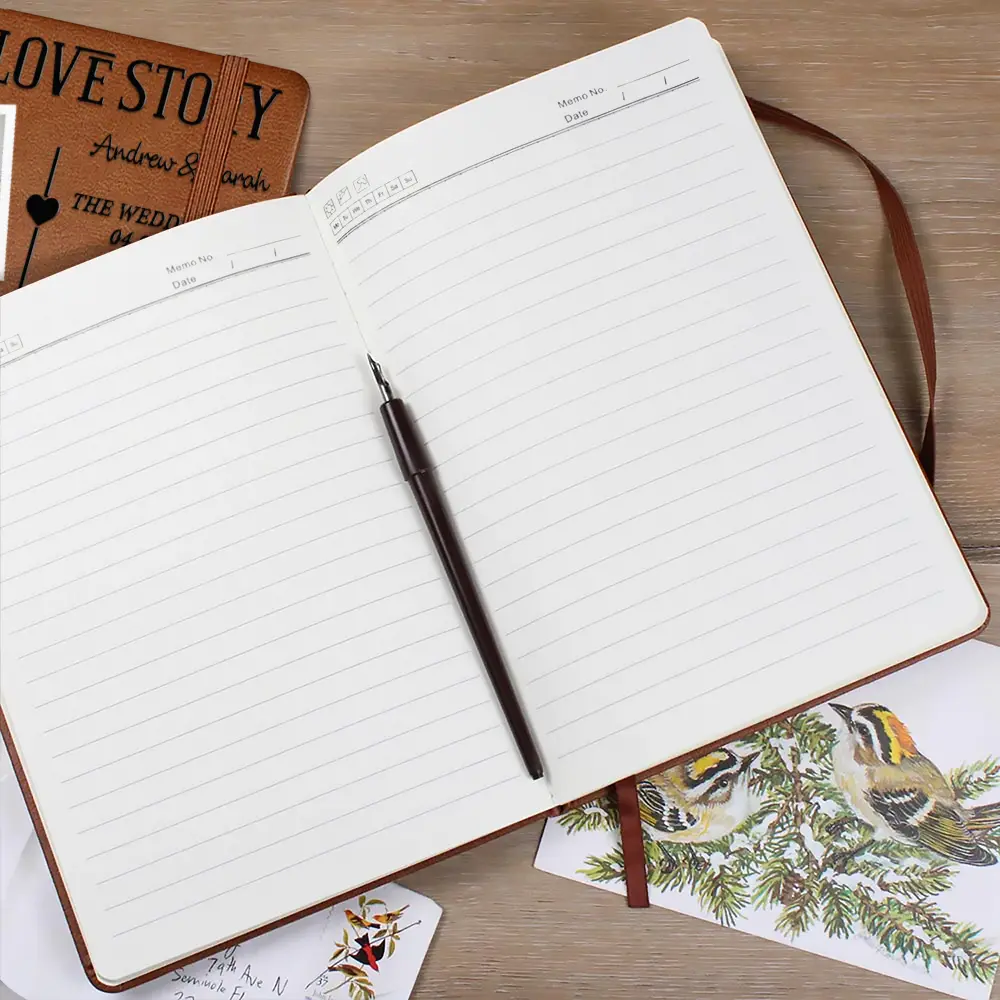 Custom Photo Couple Our Love Story To Be Continued - Personalized Leather Journal - Image 2