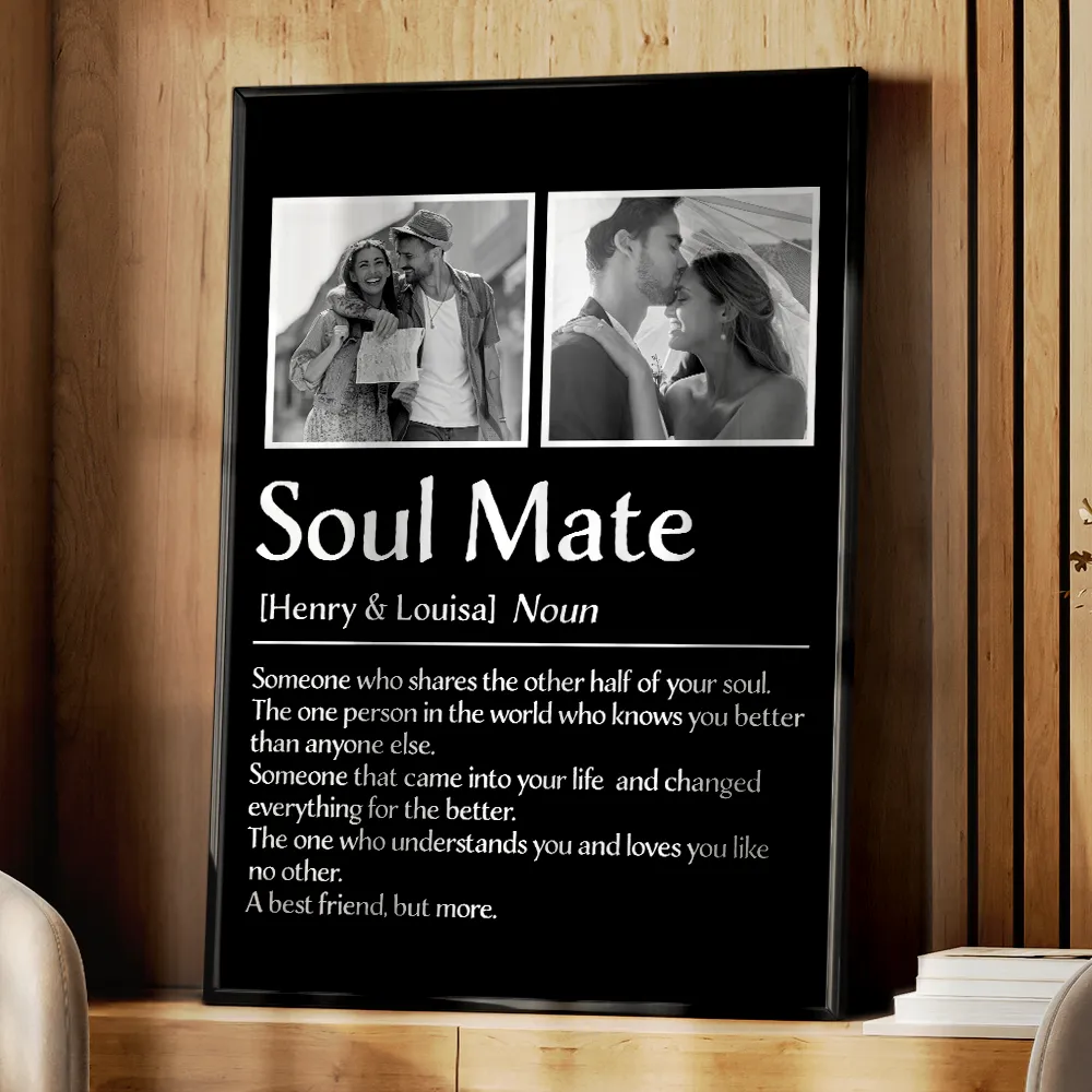 Custom Photo Couple Soul Mate - Personalized Poster - Image 3