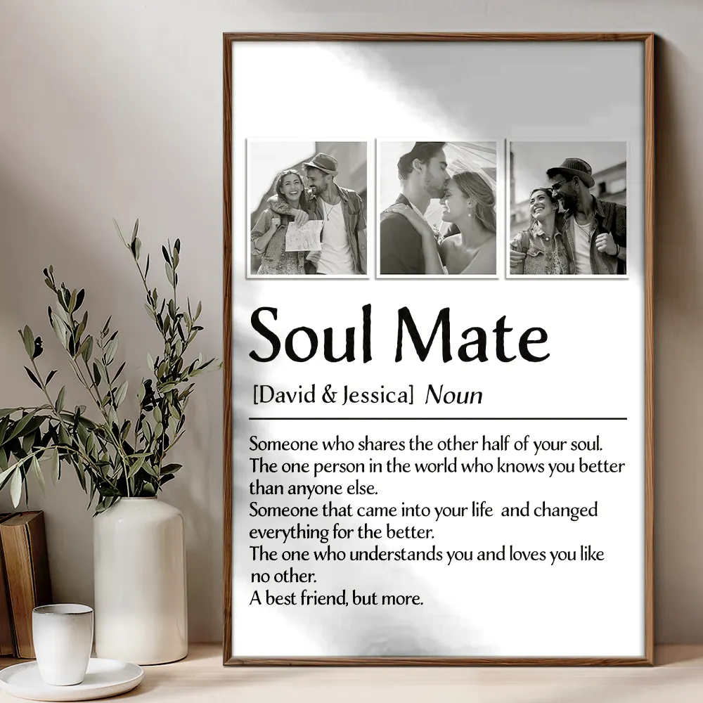 Custom Photo Couple Soul Mate - Personalized Poster - Image 4