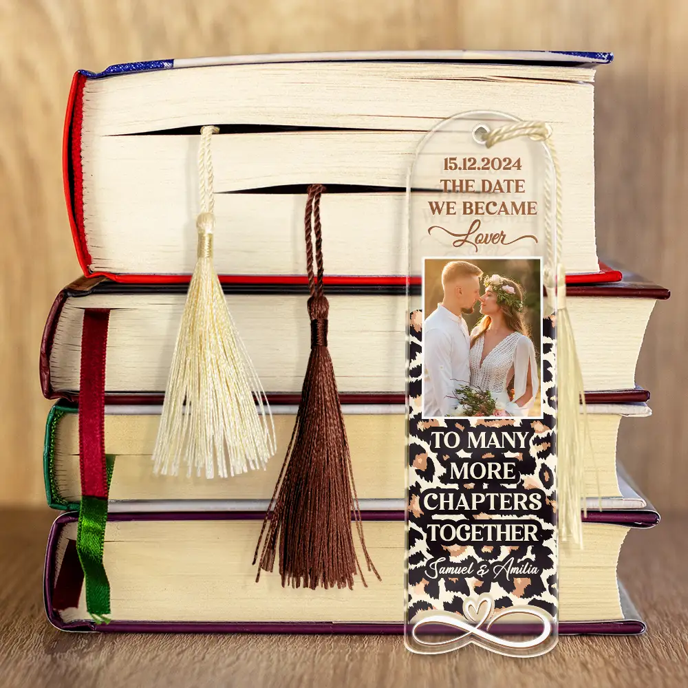 Custom Photo Couple To Many More Chapters Together - Personalized Acrylic Bookmark - Image 4