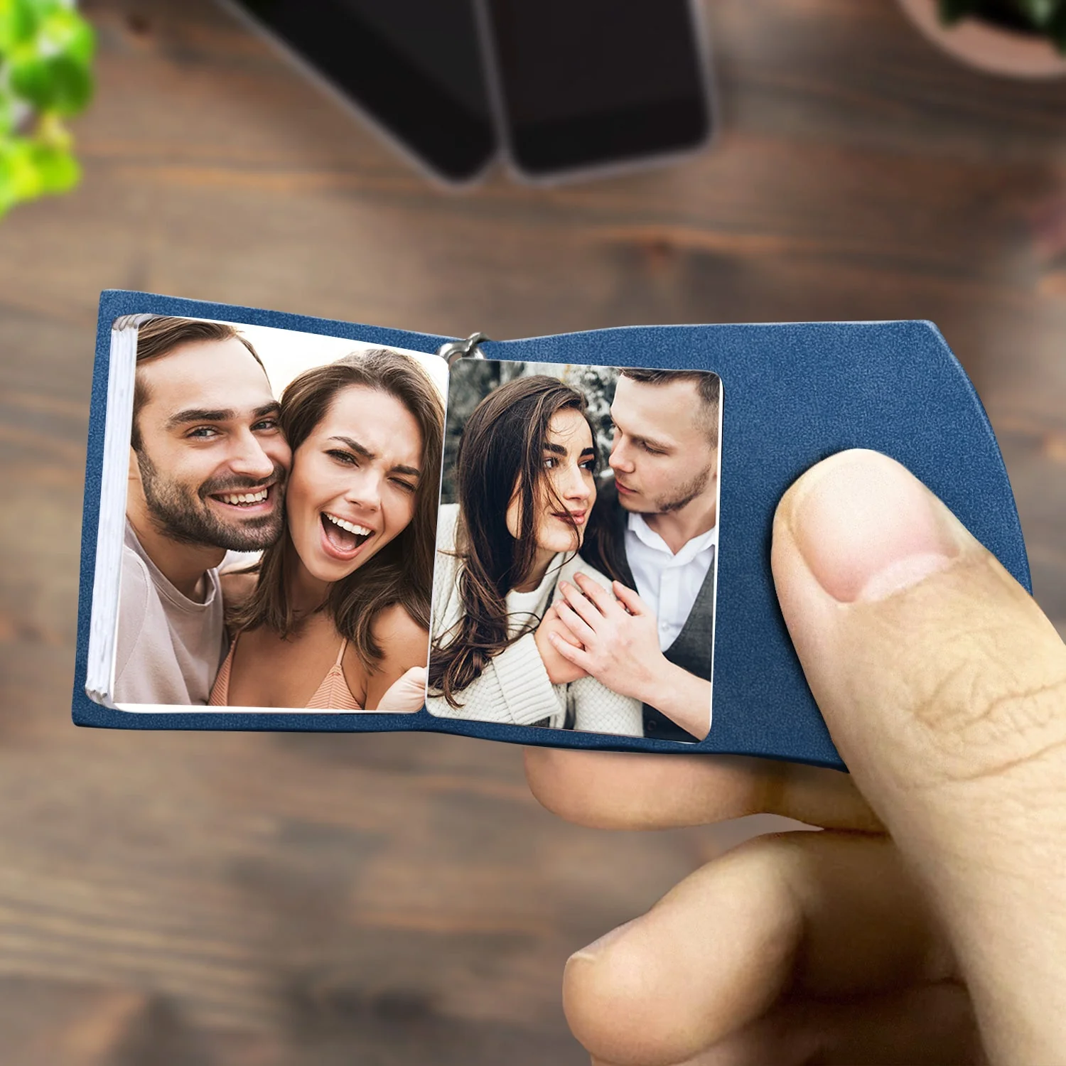 Custom Photo Couple Together Since - Gift For Couples - Personalized Mini Photo Album Keychain - Image 3