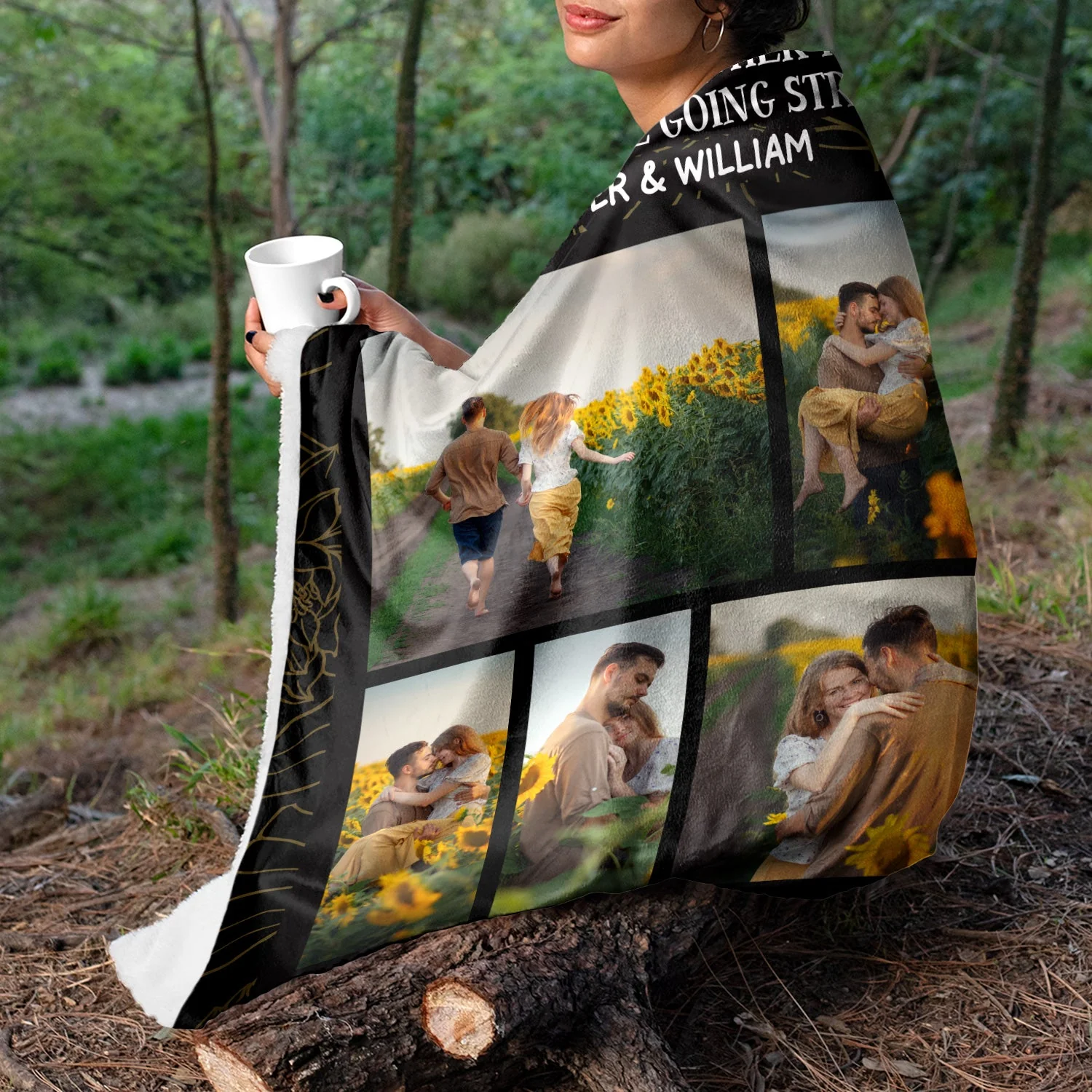 Custom Photo Couple Together Since - Personalized Custom Fleece Blanket - Image 3