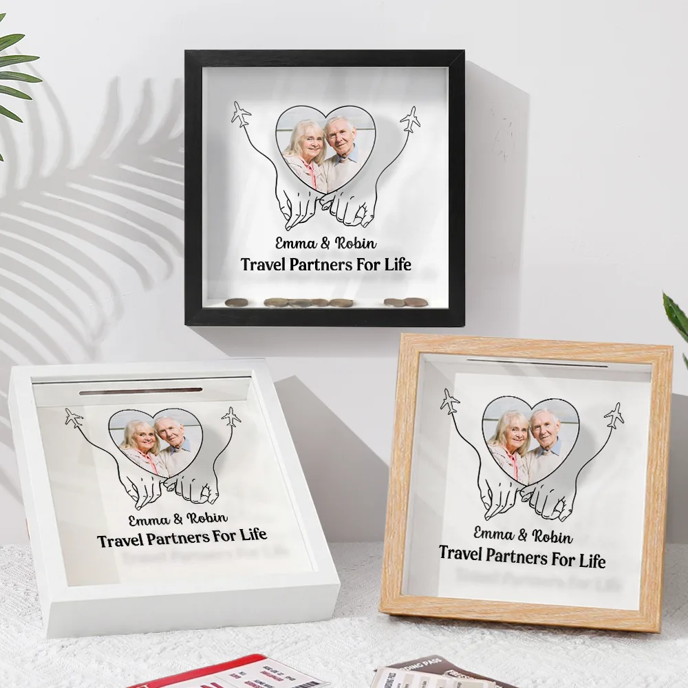 Custom Photo Couple Travel Lovers Best Memories With You - Personalized Ticket Memory Box - Image 3