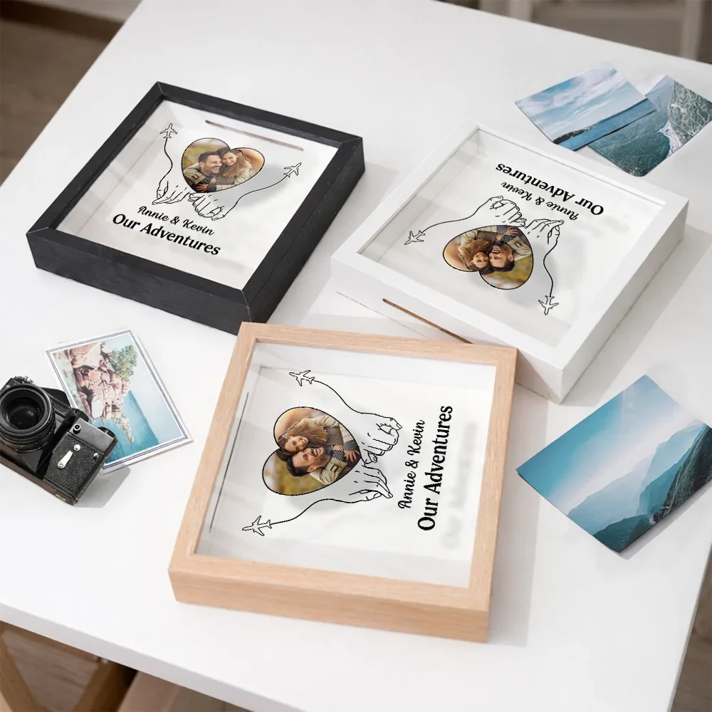 Custom Photo Couple Travel Lovers Best Memories With You - Personalized Ticket Memory Box - Image 4