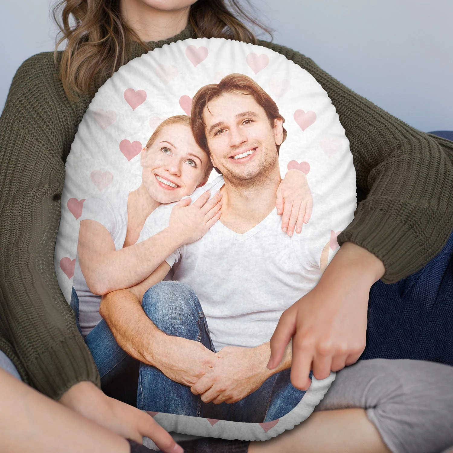 Custom Photo Couples Kid Best Friends - Gift For Family -  Personalized Custom Shaped Pillow - Image 3