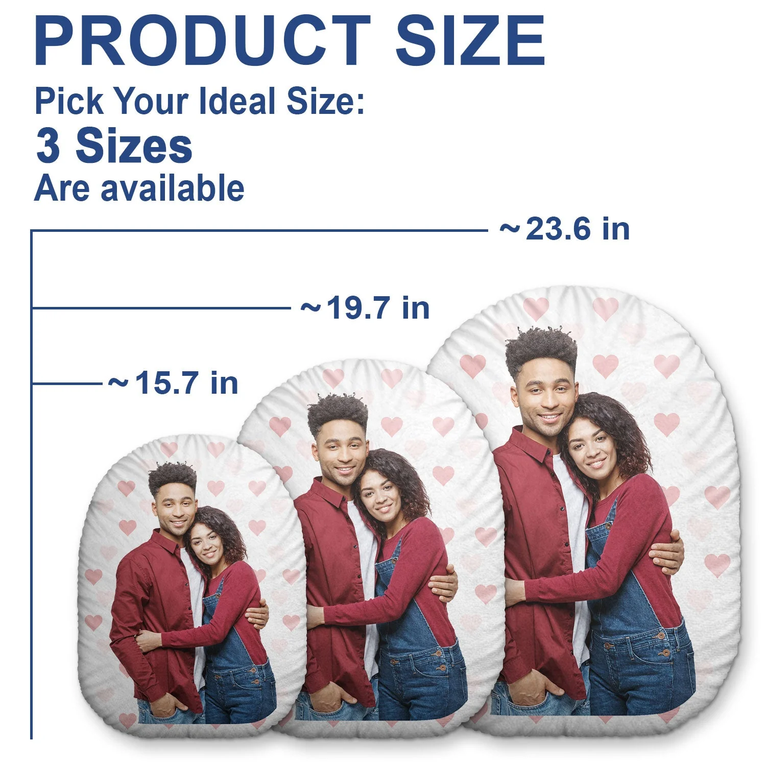 Custom Photo Couples Kid Best Friends - Gift For Family -  Personalized Custom Shaped Pillow - Image 6