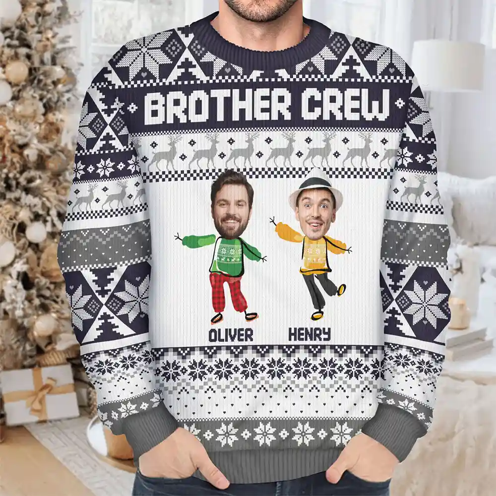 Custom Photo Cousin Crew Family - Personalized Unisex Ugly Sweater - Image 5