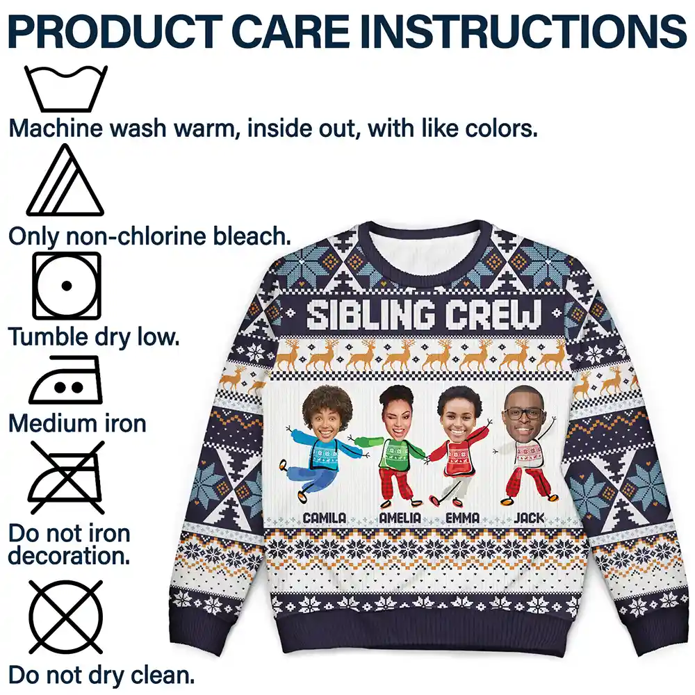 Custom Photo Cousin Crew Family - Personalized Unisex Ugly Sweater - Image 8