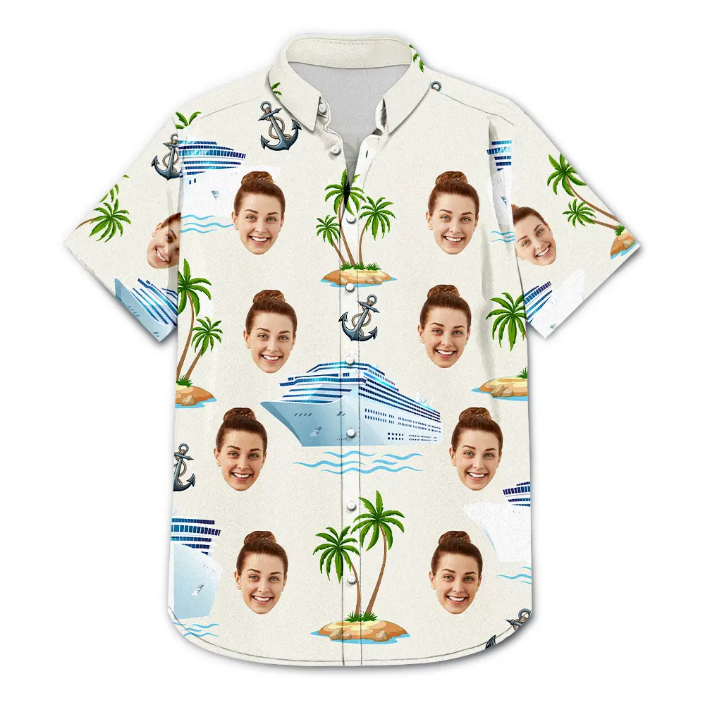 Custom Photo Cruising Pattern - Personalized Hawaiian Shirt - Image 4