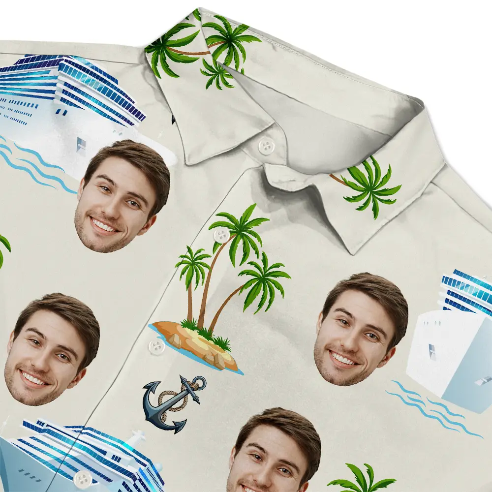 Custom Photo Cruising Pattern - Personalized Hawaiian Shirt - Image 5