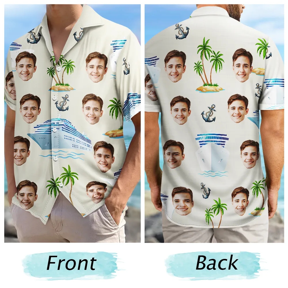 Custom Photo Cruising Pattern - Personalized Hawaiian Shirt - Image 6