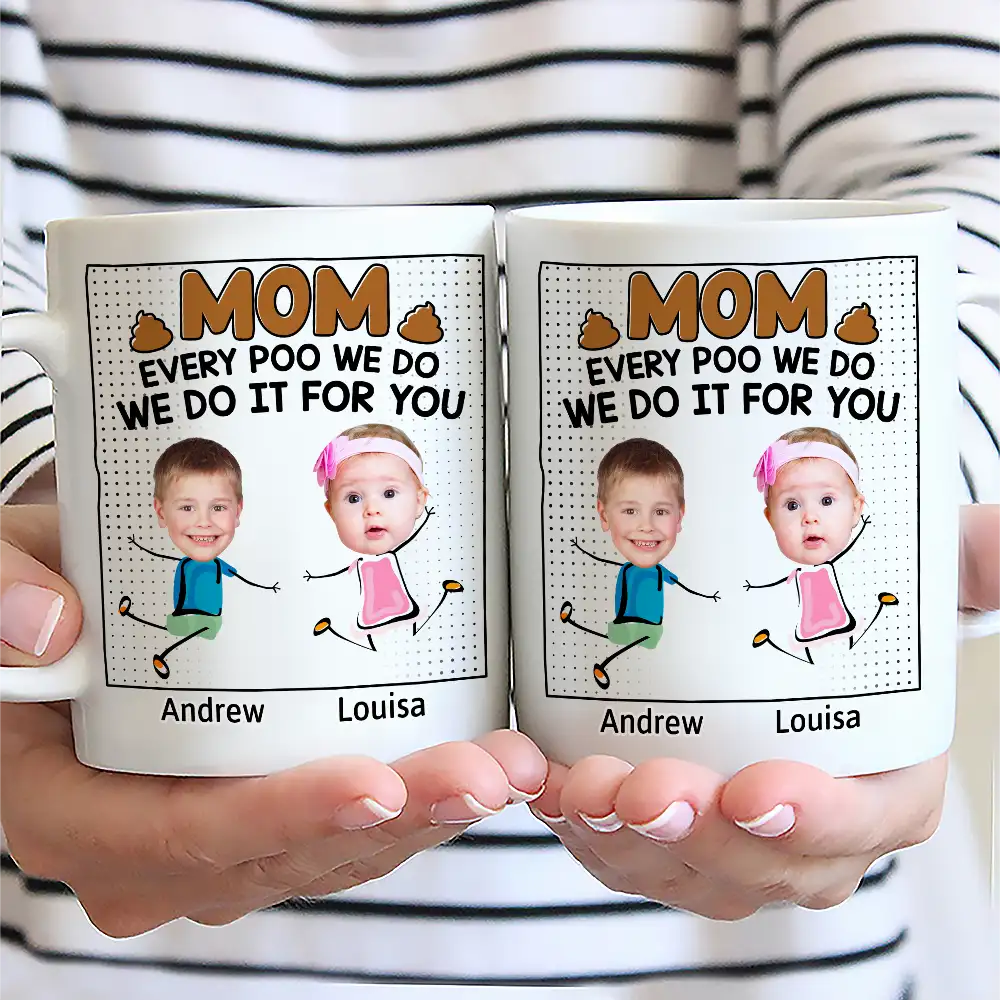 Custom Photo Dad Every Poo I Do Kid - Personalized Mug - Image 3