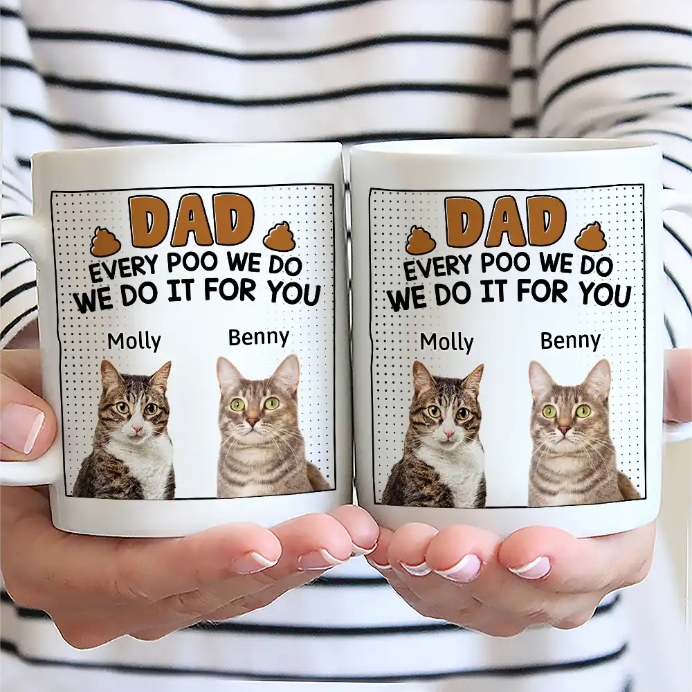 Custom Photo Dad Every Poo I Do - Personalized Mug - Image 3