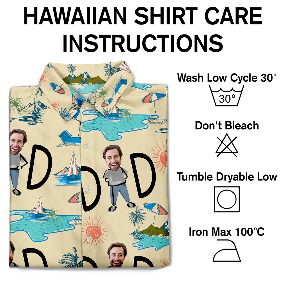 Custom Photo Dad Stance - Personalized Hawaiian Shirt - Image 6