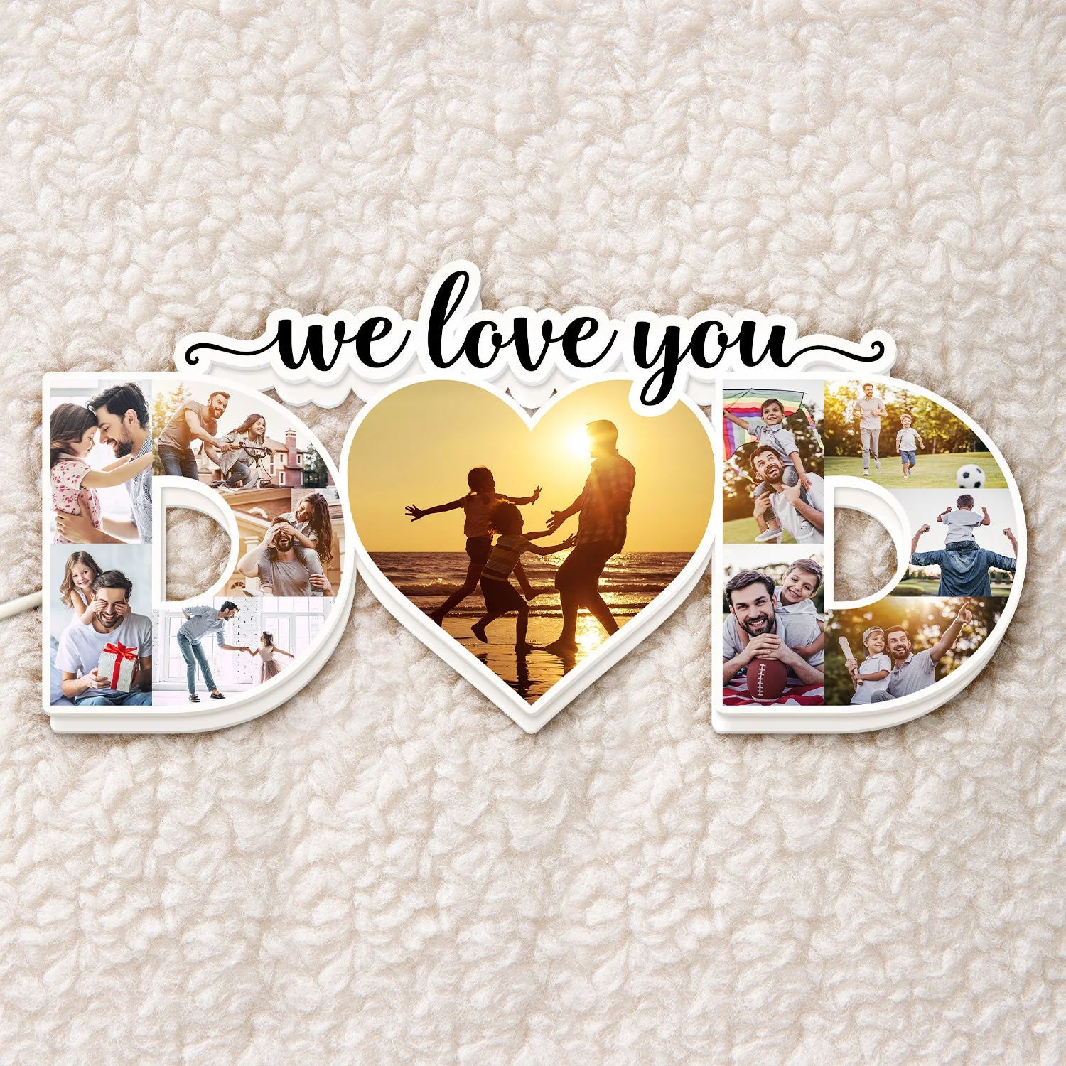 Custom Photo Dad We Love You - Gift For Father - Personalized Custom Shaped Photo Light Box - Image 5