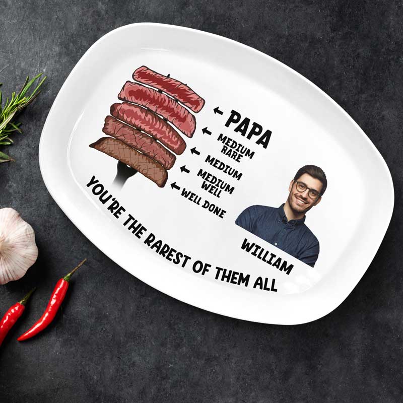Custom Photo Dad You Are The Rarest - Personalized Plate - Image 3