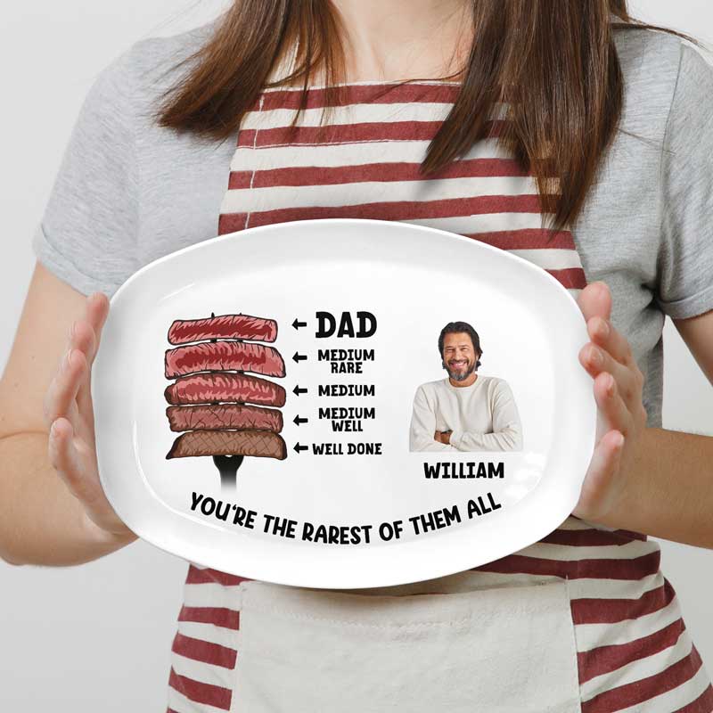 Custom Photo Dad You Are The Rarest - Personalized Plate - Image 4