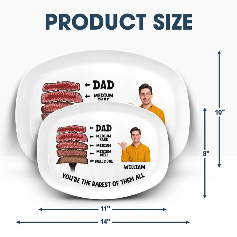 Custom Photo Dad You Are The Rarest - Personalized Plate - Image 6