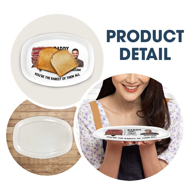 Custom Photo Dad You Are The Rarest - Personalized Plate - Image 7