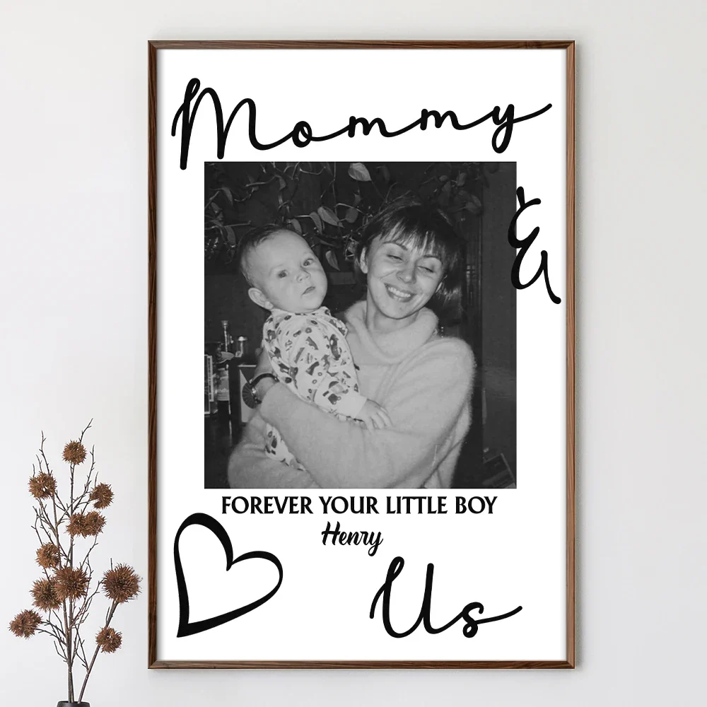 Custom Photo Daddy Mommy Forever Your Little Baby - Personalized Poster - Image 3