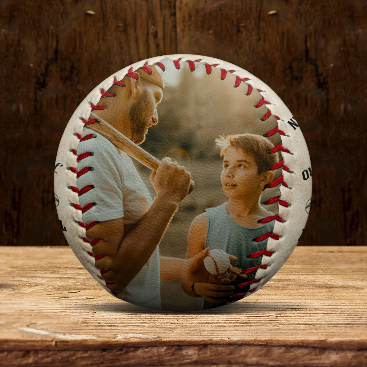 Custom Photo Dear Dad Thank You For Teaching Me - Gift For Dad, Father, Grandpa, Sport Fans - Personalized Baseball, Softball - Image 5