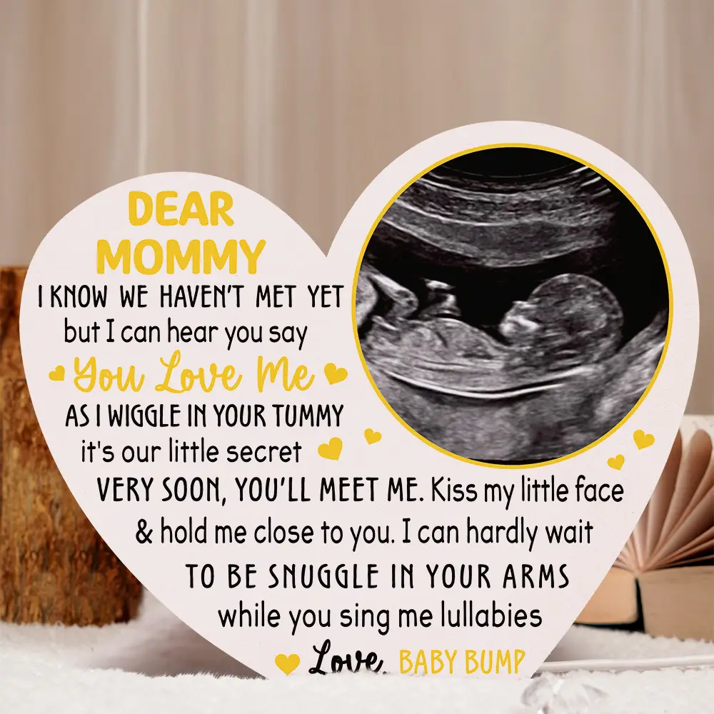 Custom Photo Dear Mommy Daddy Love From The Bump - Personalized Custom Shaped Light Box - Image 5
