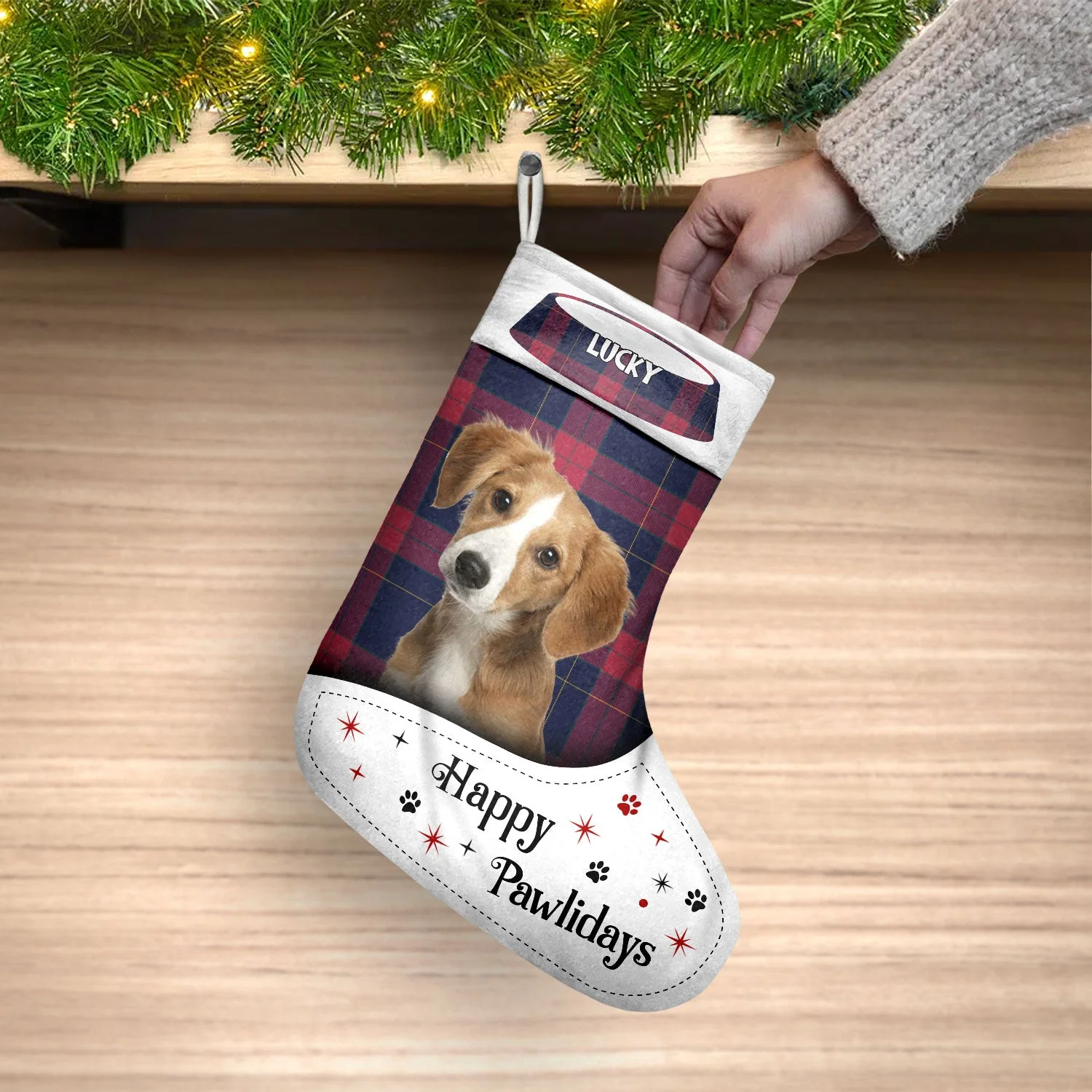 Custom Photo Dog Cat Dear Santa Define Naughty - Christmas Gift For Pet Lovers - Personalized Christmas Stocking - Image 4