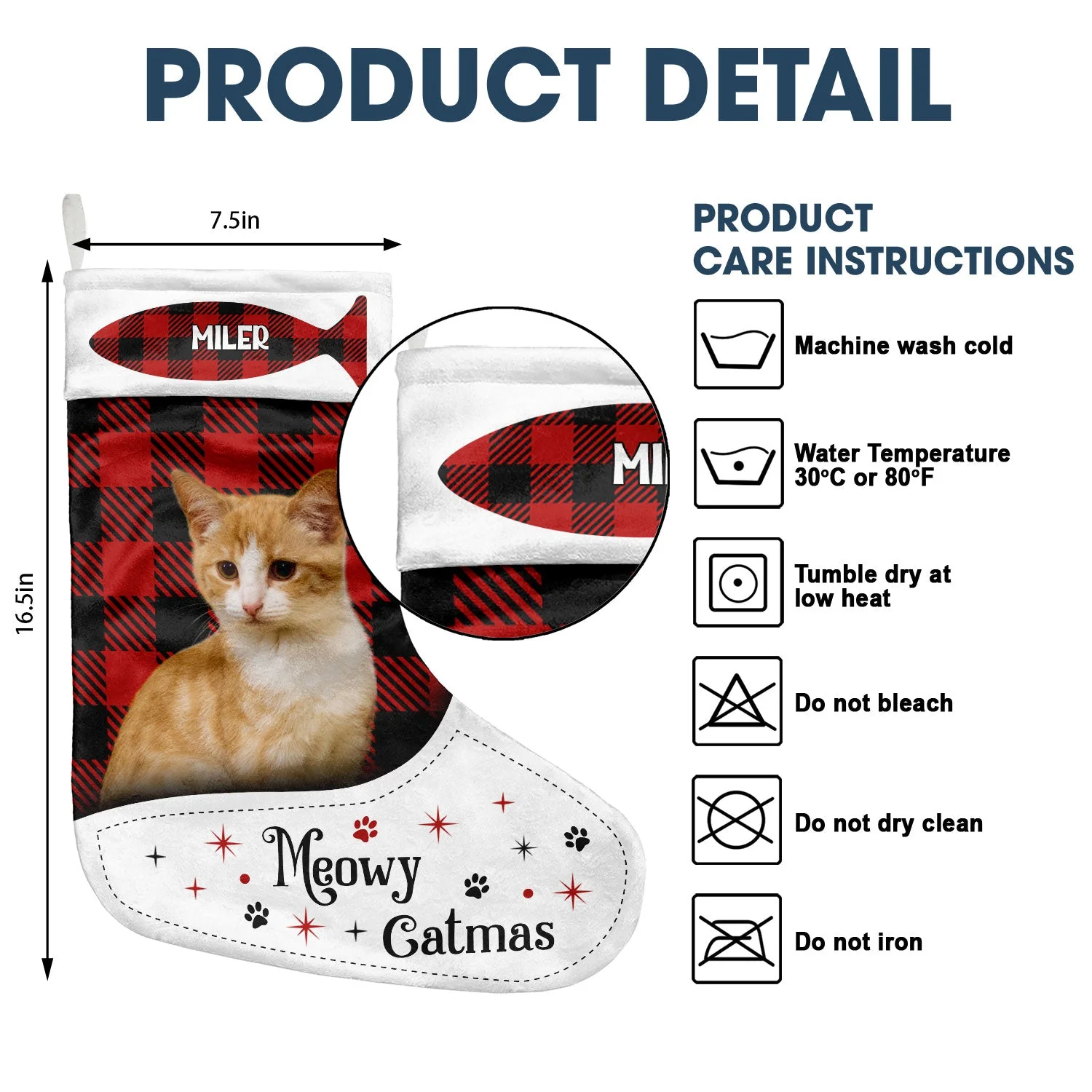Custom Photo Dog Cat Dear Santa Define Naughty - Christmas Gift For Pet Lovers - Personalized Christmas Stocking - Image 6