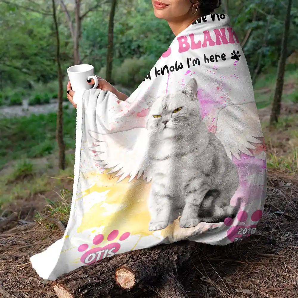 Custom Photo Dog Cat Memorial When You Miss Me Hug This Blanket - Personalized Fleece Blanket, Sherpa Blanket - Image 6