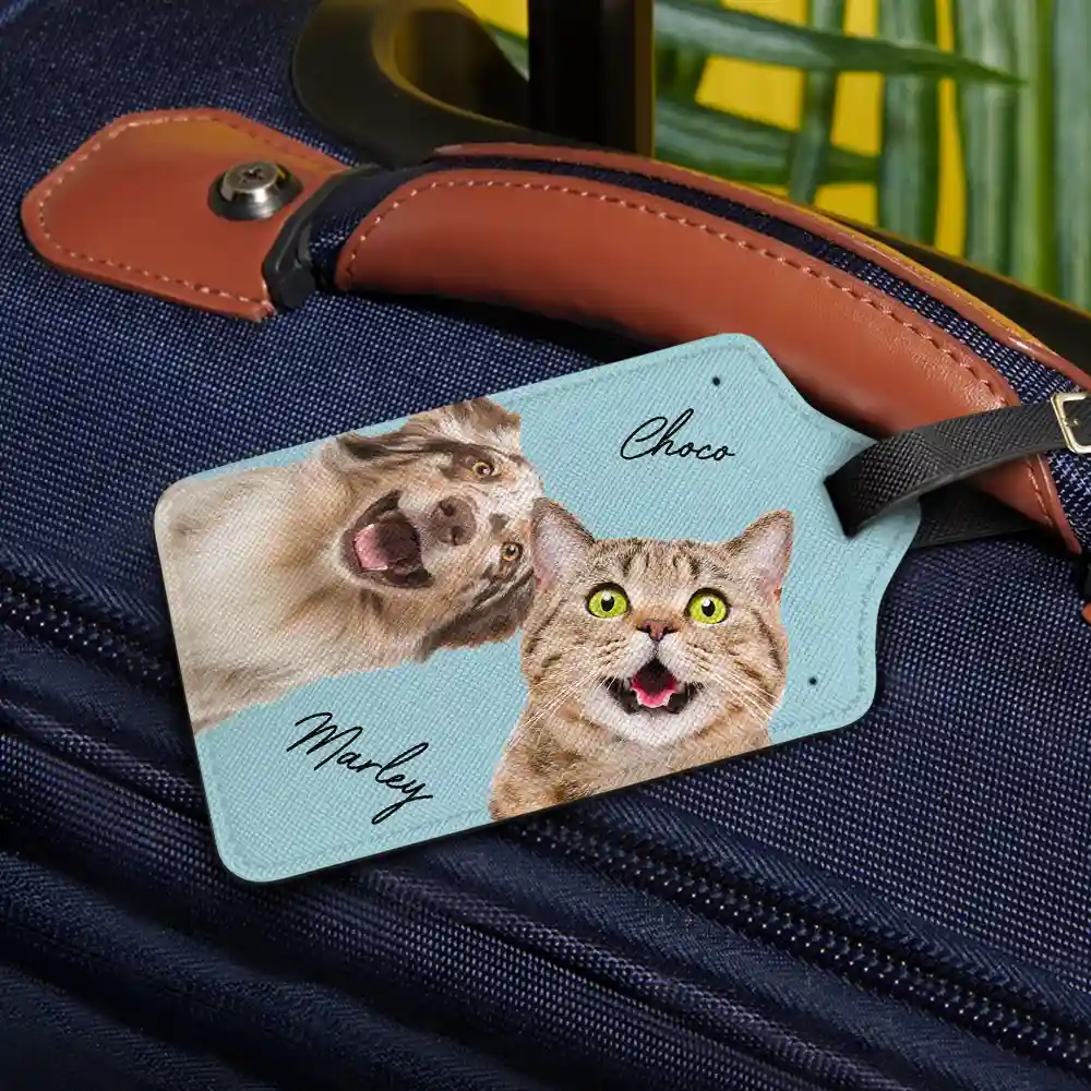 Custom Photo Dog Cat Pet Human - Personalized Luggage Tag - Image 3