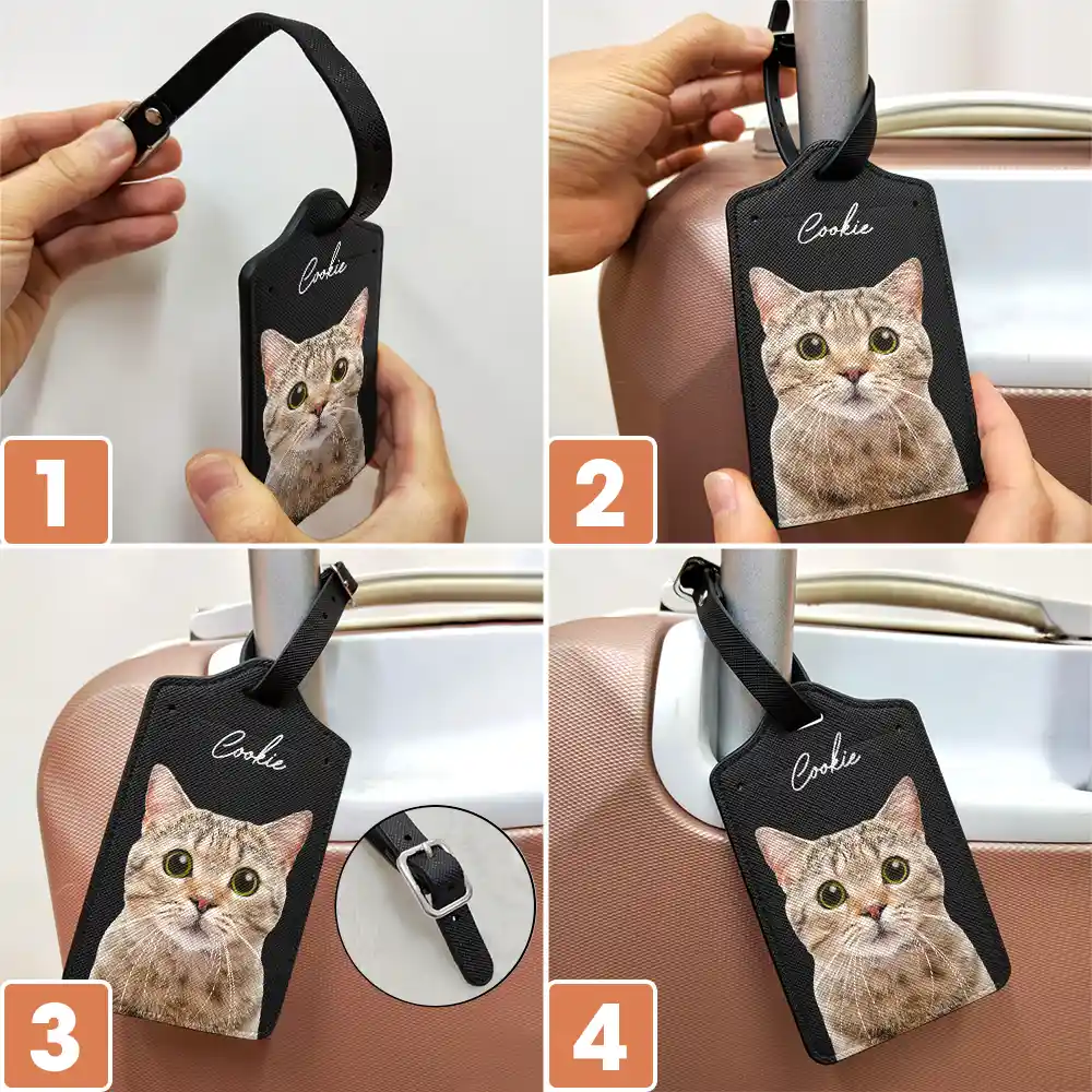 Custom Photo Dog Cat Pet Human - Personalized Luggage Tag - Image 7