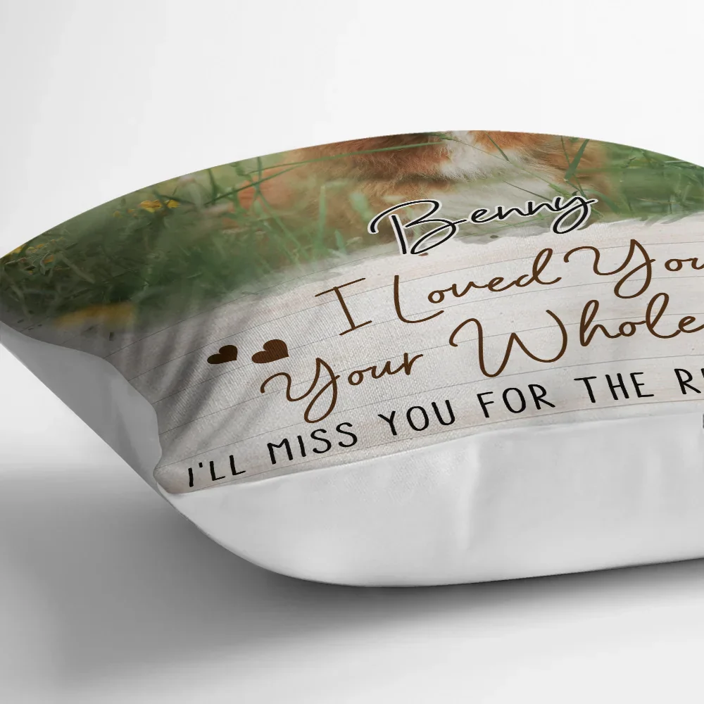 Custom Photo Dog Cat Pet Memorial I'm Right Here In Your Heart - Personalized Pillow - Image 3