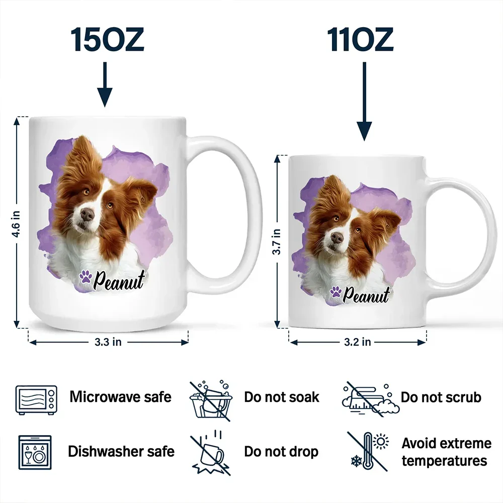 Custom Photo Dog Cat Pet - Personalized Mug - Image 5