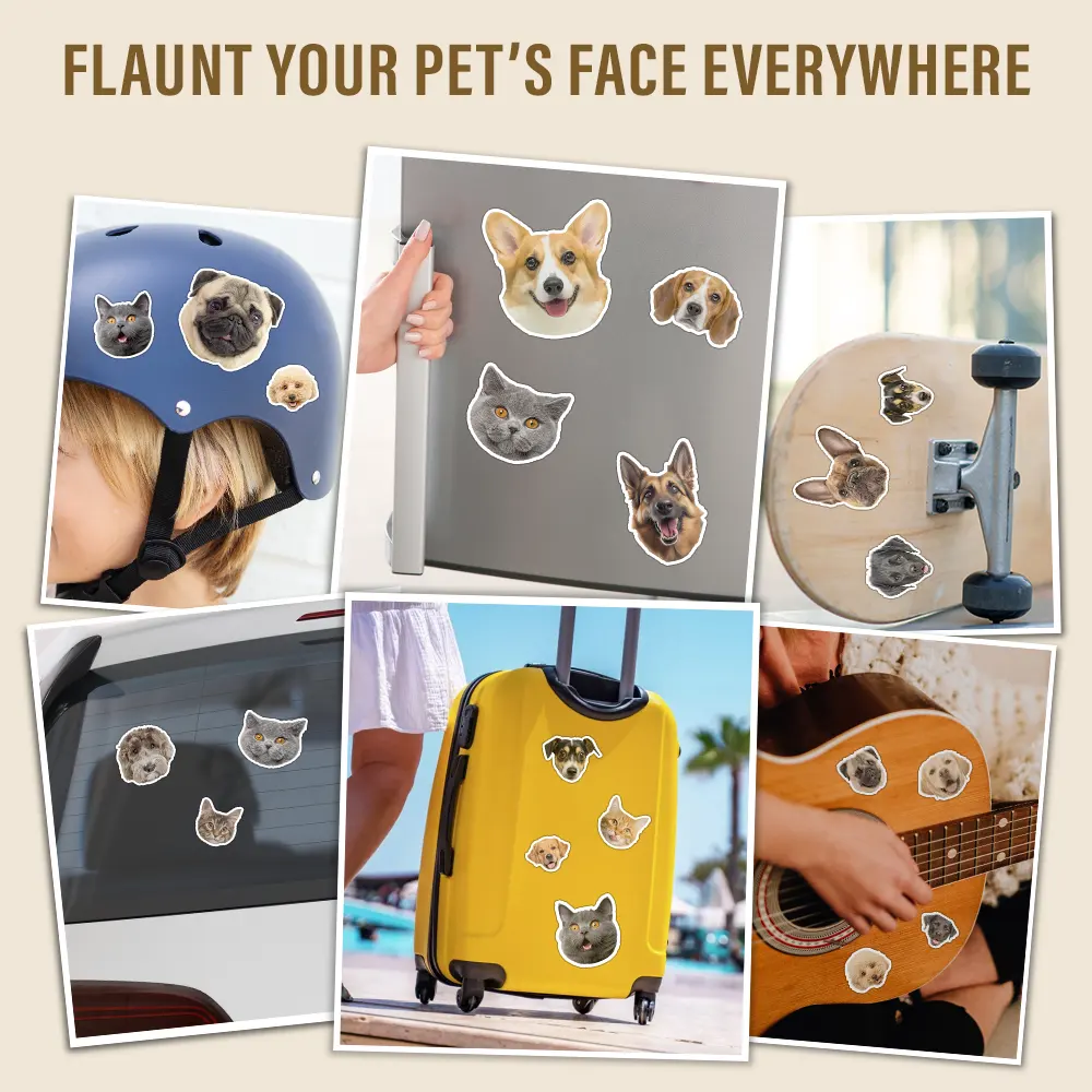 Custom Photo Dog Cat Pet Portrait - Personalized Custom Cutout Vinyl Sticker - Image 8