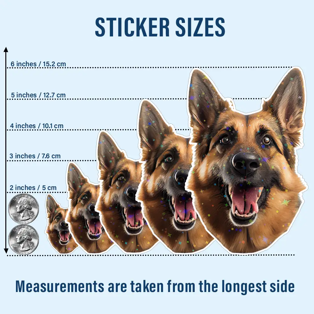 Custom Photo Dog Cat Pet Portrait - Personalized Custom Peel-out Hologram Sticker - Image 5