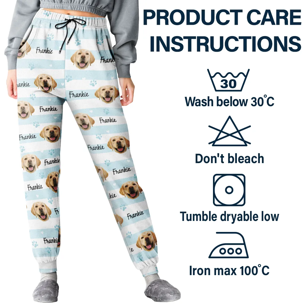 Custom Photo Dog & Cat Pet Portrait - Personalized Pajama Pants - Image 6