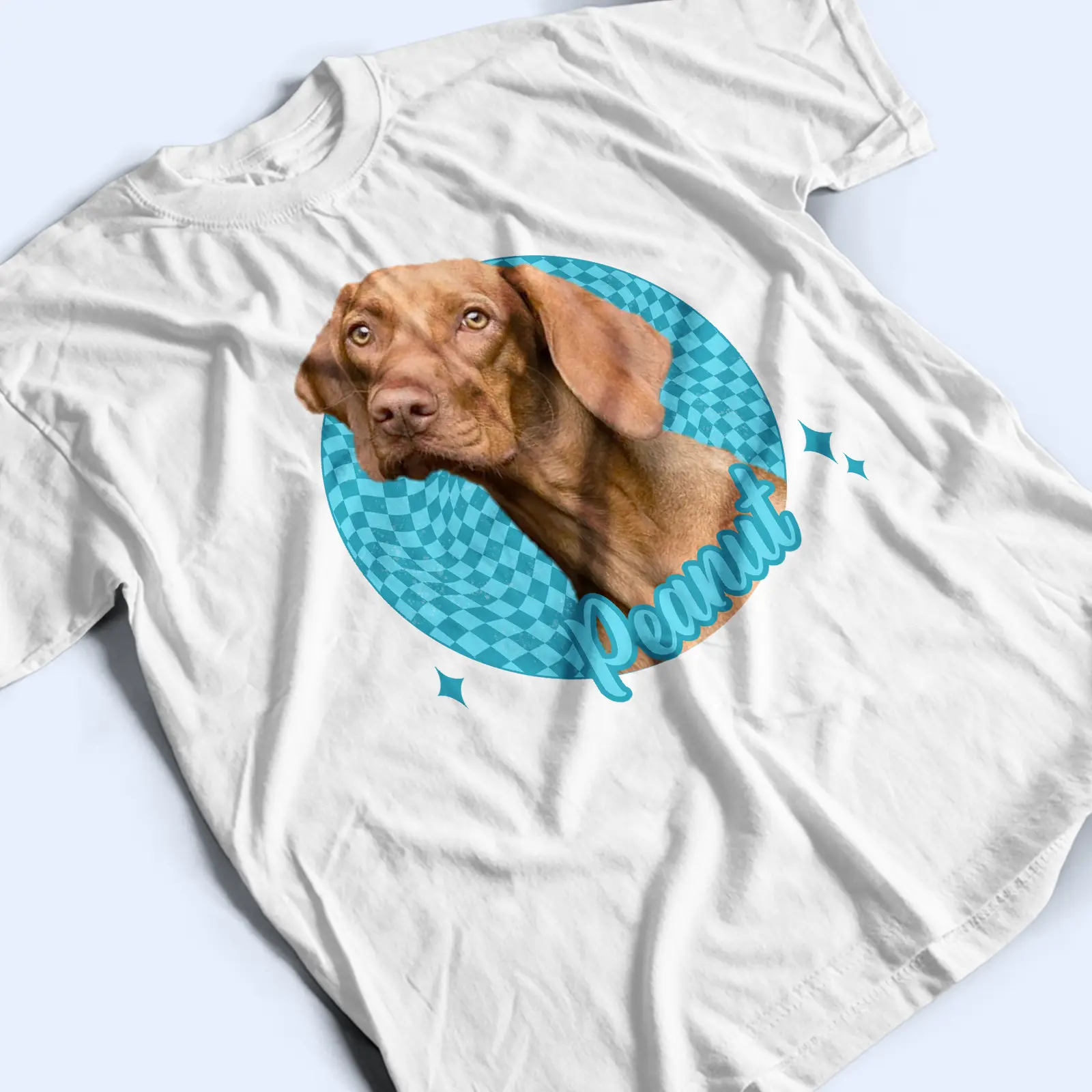 Custom Photo Dog Cat Pet Retro Groovy Pattern - Personalized T Shirt - Image 4