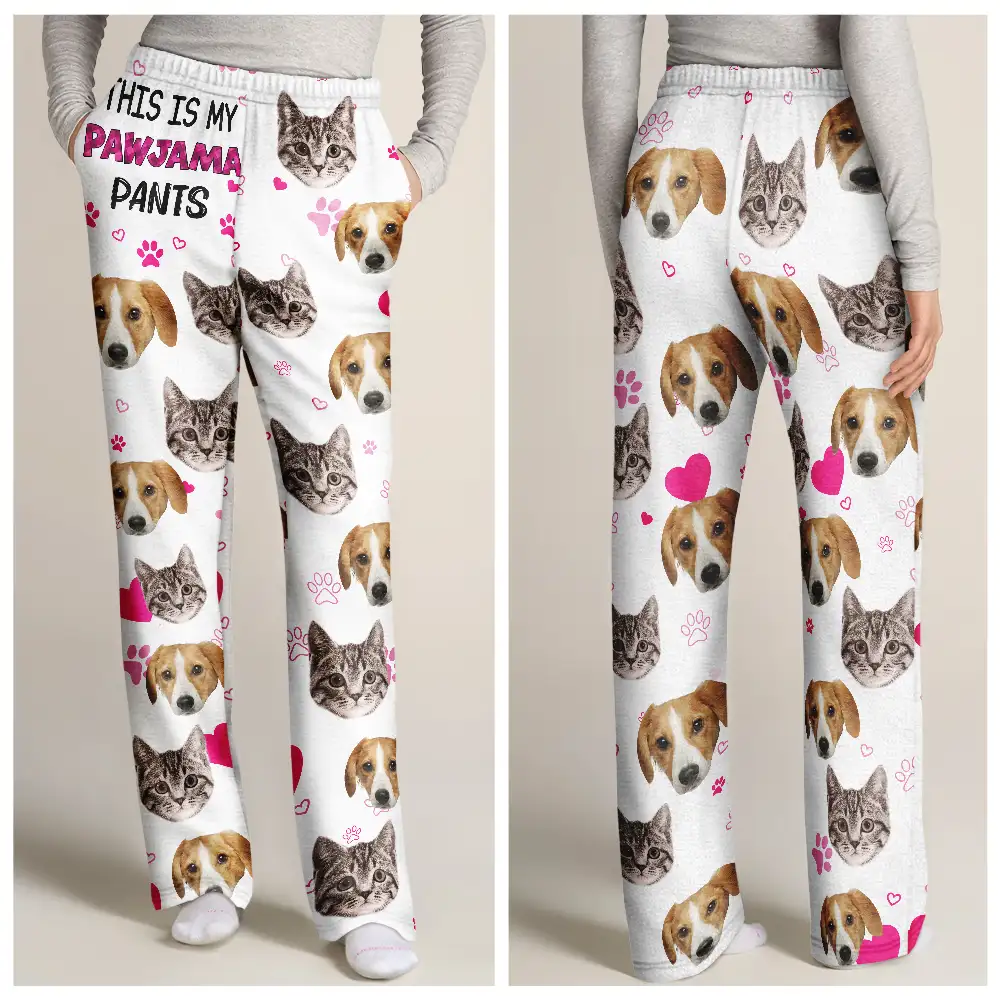 Custom Photo Dog Cat Pet This Is My Pawjama Pants - Personalized Pajama Pants - Image 4