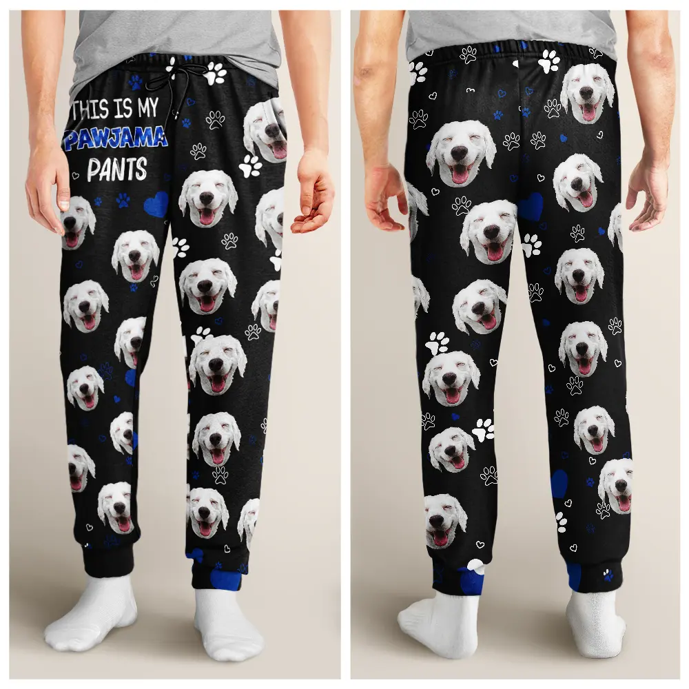 Custom Photo Dog Cat Pet This Is My Pawjama Pants - Personalized Pajama Pants - Image 5