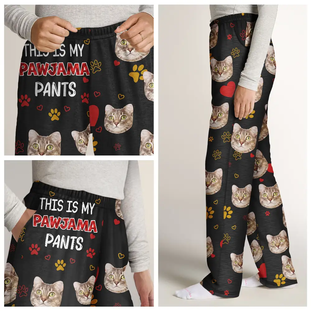Custom Photo Dog Cat Pet This Is My Pawjama Pants - Personalized Pajama Pants - Image 8